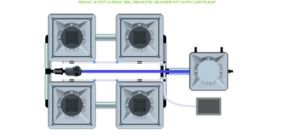 ALIEN RDWC 4 Pot 2 Row Kit