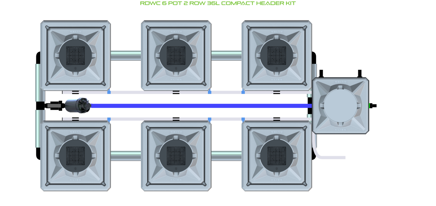 ALIEN RDWC 6 Pot 2 Row Kit