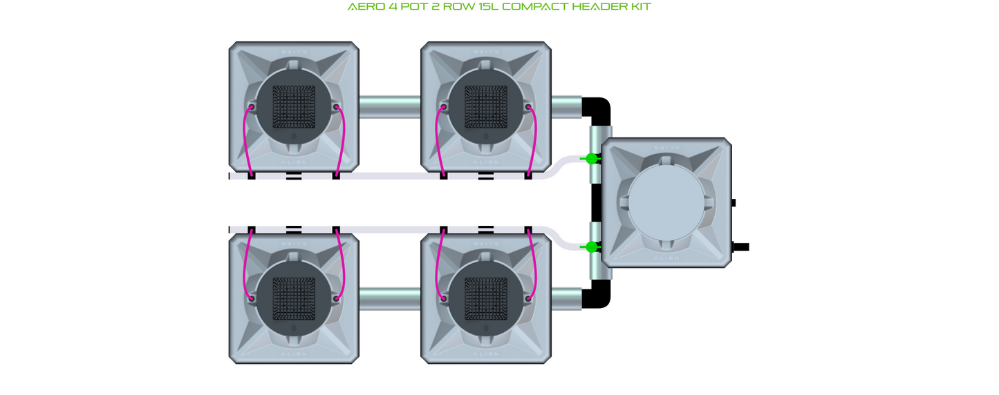 ALIEN AERO 4 Pot 2 Row Kit