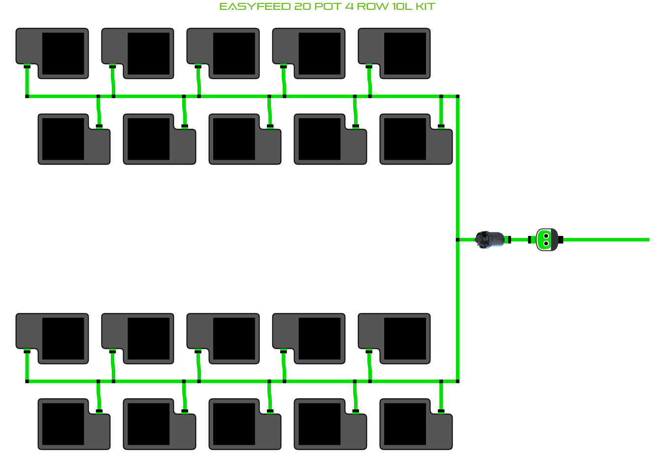 ALIEN EasyFeed 20 Pot 4 Row Kit