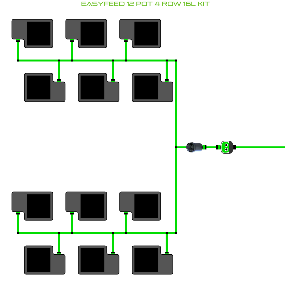 ALIEN EasyFeed 12 Pot 4 Row Kit
