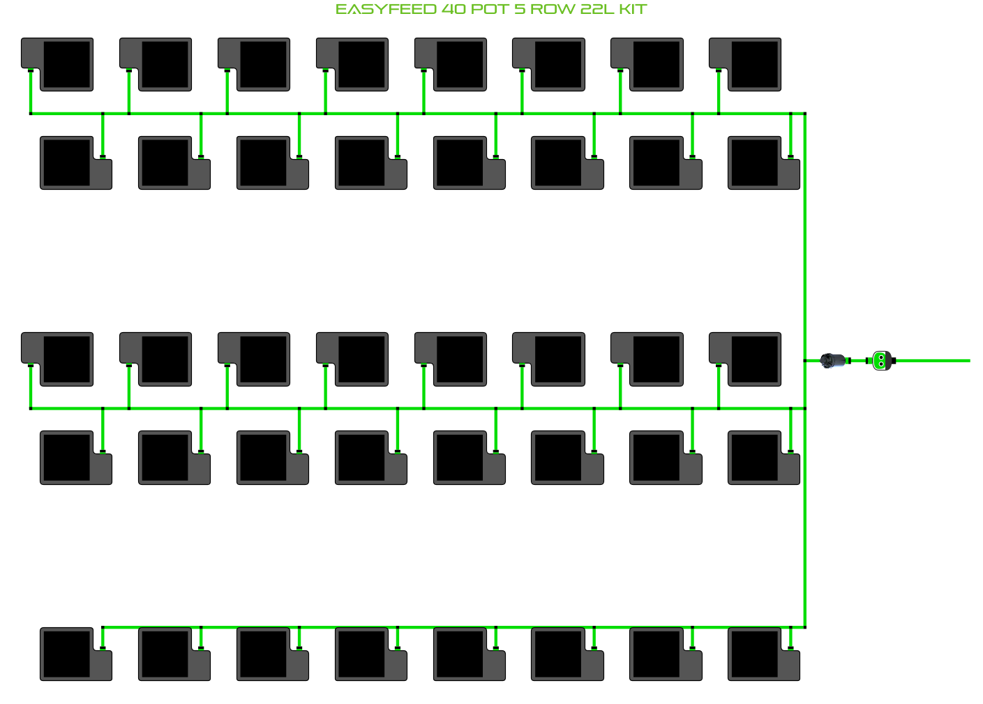 ALIEN EasyFeed 40 Pot 5 Row Kit