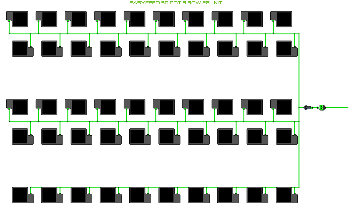 ALIEN EasyFeed 50 Pot 5 Row Kit