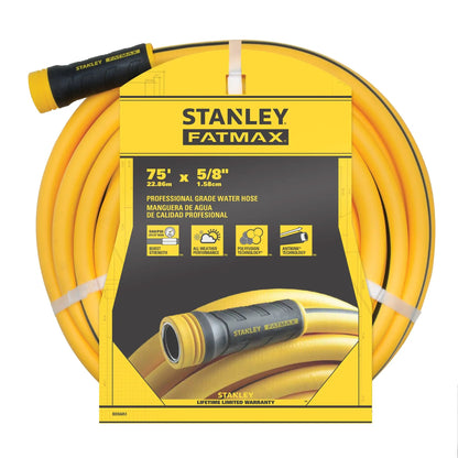 Stanley Fatmax 75ft 5/8 in polyfusion garden hose anti kink yellow on Tampa Home & Garden Store
