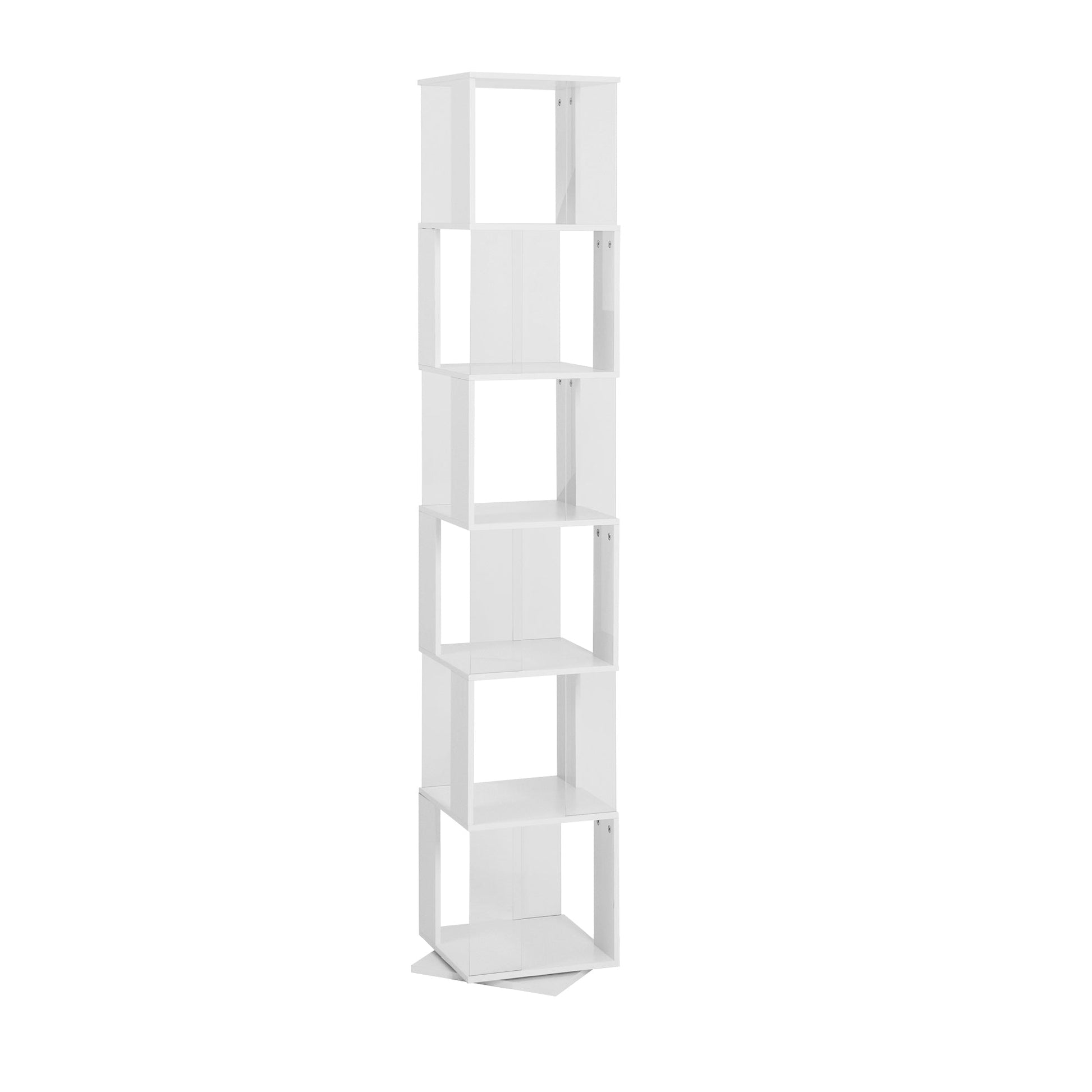 6-layer rotating acrylic board simple bookshelf, multi-functional creative bookshelf for students in the living room - Tampa Home & Garden Store