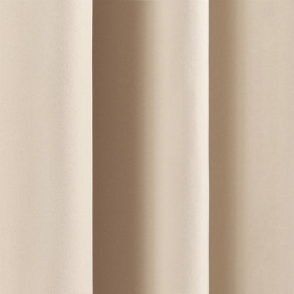 Paneles de cortina opaca térmica de 52 x 54 pulgadas en beige sólido/crema - Juego de 2