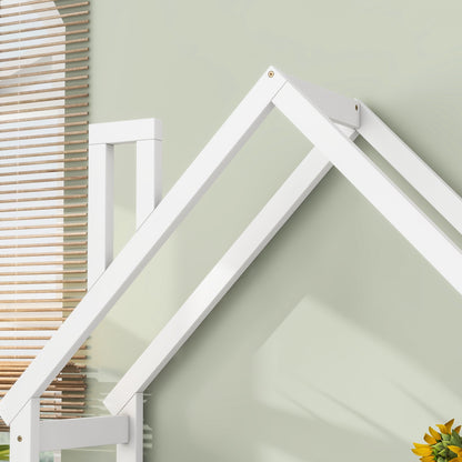 House-shaped Wooden writing Desk,Kids study Table,Bookshelf & Toy Storage,White - Tampa Home & Garden Store