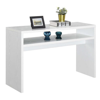 Mesa de centro moderna de granja, mesa consola con estante inferior