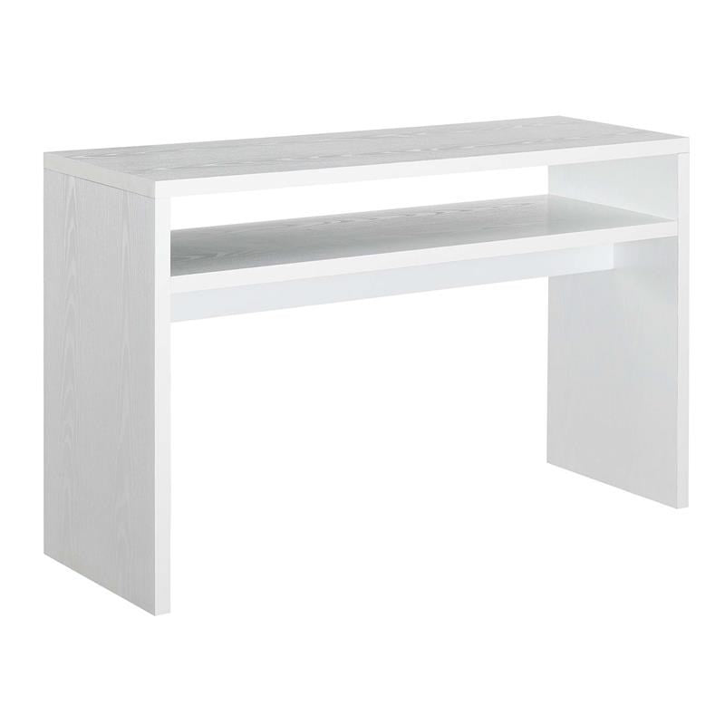 Mesa de centro moderna de granja, mesa consola con estante inferior