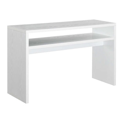 Mesa de centro moderna de granja, mesa consola con estante inferior