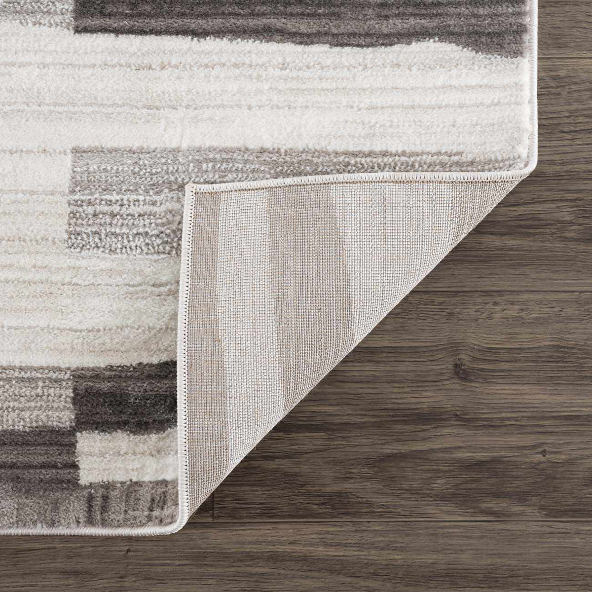 Bojana Broken-Striped Area Rug neutral beige-gray by Boutique Rugs on Tampa Home & Garden Store