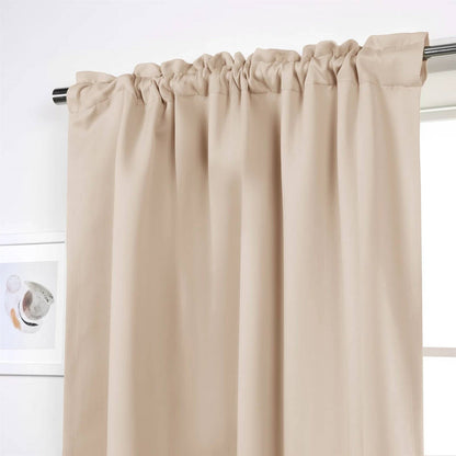 Paneles de cortina opaca térmica de color beige crema sólido de 52 x 126 pulgadas - Juego de 2