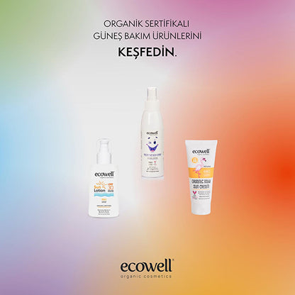 Ecowell sunscreen trio: SPF 30 lotion, SPF 50 sun cream, spray; white bottles on Tampa Home & Garden Store