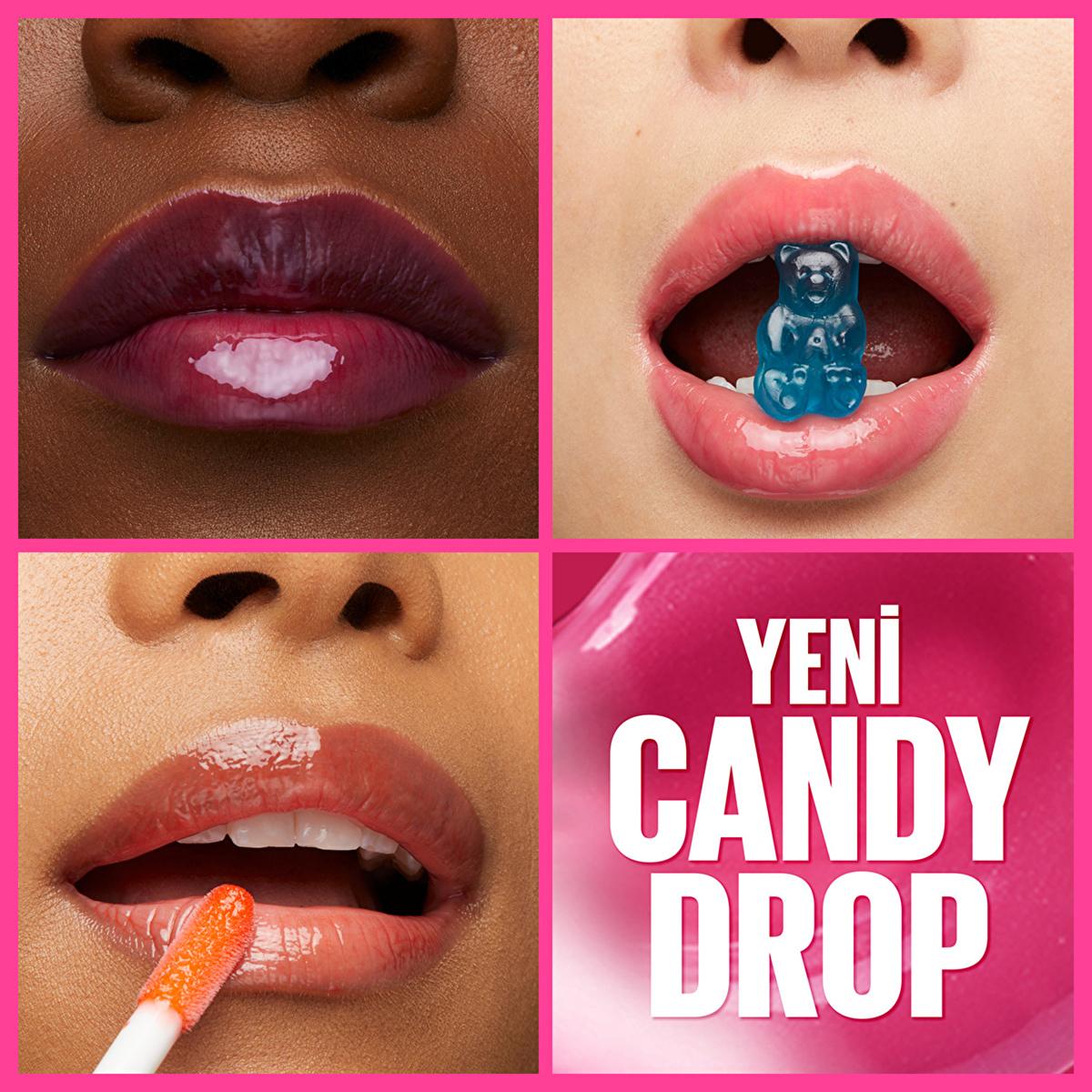 Maybelline New York Lifter Gloss collage: berry to peach lips with candy motif, 4-panel on Tampa Home & Garden Store