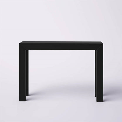 Mesa consola / mesa auxiliar de madera maciza moderna con acabado en negro