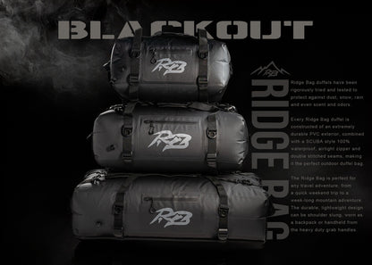 Ridge Bag outdoor duffel three-pack black with rugged straps and logo on Tampa Home & Garden Store