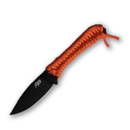 Ultralight Ridge Blade knife with orange paracord wrap and black blade by Ridge Belts on Tampa Home & Garden Store