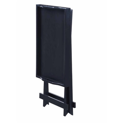 Mesa Auxiliar Plegable para TV, para Cama, Acabado de Madera Negra