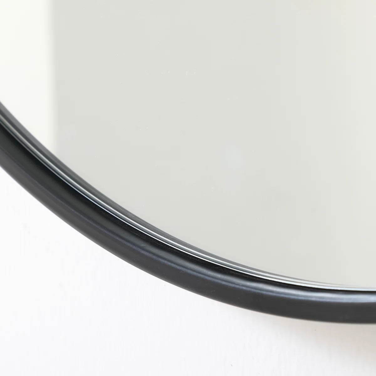 Espejo de pared redondo de 42 pulgadas en negro - Espejo decorativo para sala de estar, dormitorio y baño
