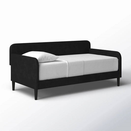 Twin size Modern Black Velvet Upholstered Daybed - Tampa Home & Garden Store