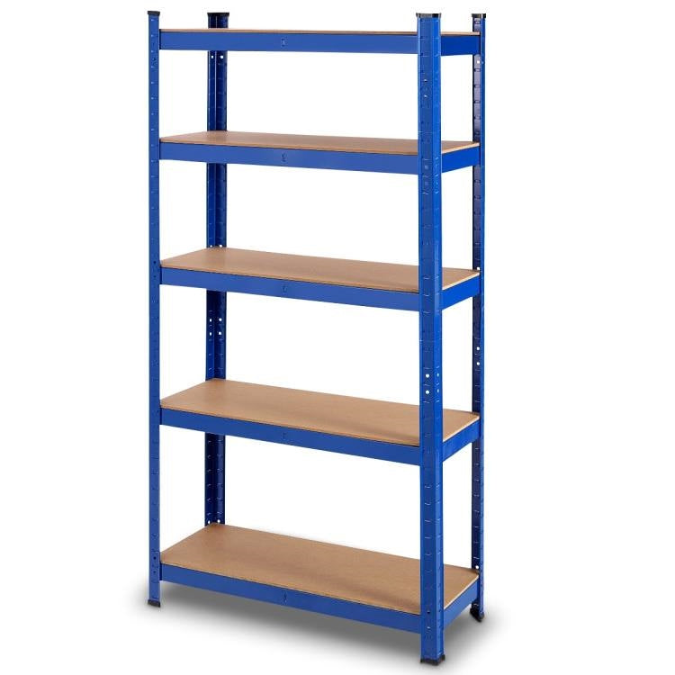 Estantería Metálica Resistente Azul de 5 Niveles Ajustable para Garaje