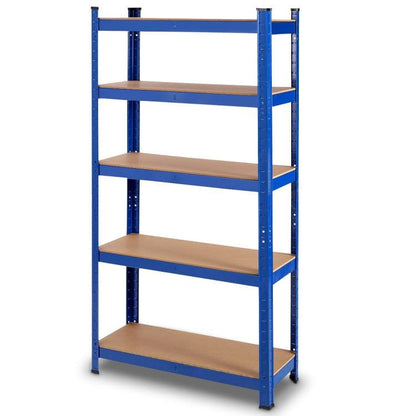 Estantería Metálica Resistente Azul de 5 Niveles Ajustable para Garaje