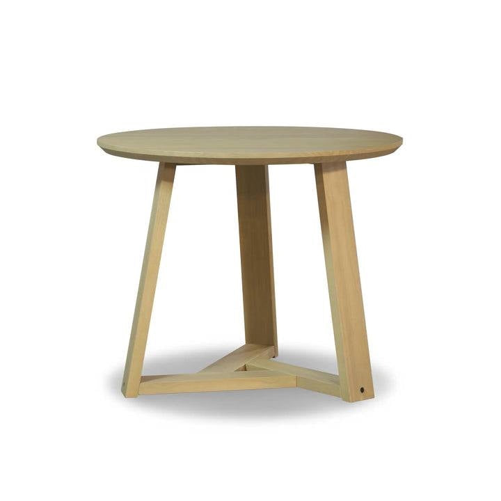 Mesa de comedor redonda escandinava de madera maciza de 36 pulgadas en color rubio