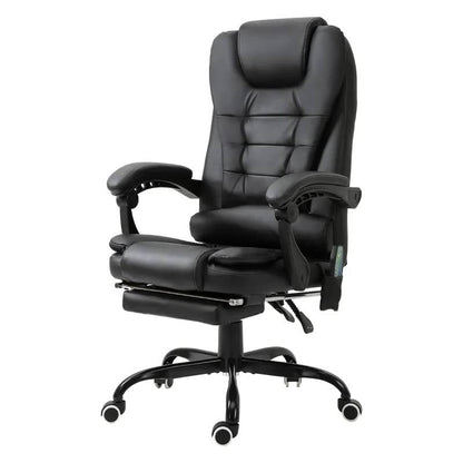 Silla Ejecutiva de Oficina Ajustable con Masaje y Respaldo Alto Vibratorio, 7 Modos, Negra