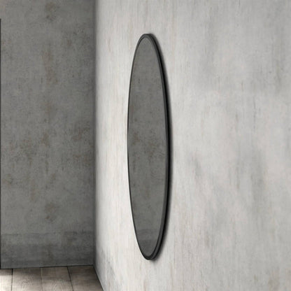 Espejo de pared redondo de 32 pulgadas en negro - Espejo decorativo para dormitorio, sala de estar o baño