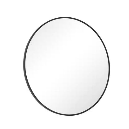 Espejo de pared circular para baño de 30 pulgadas con marco negro