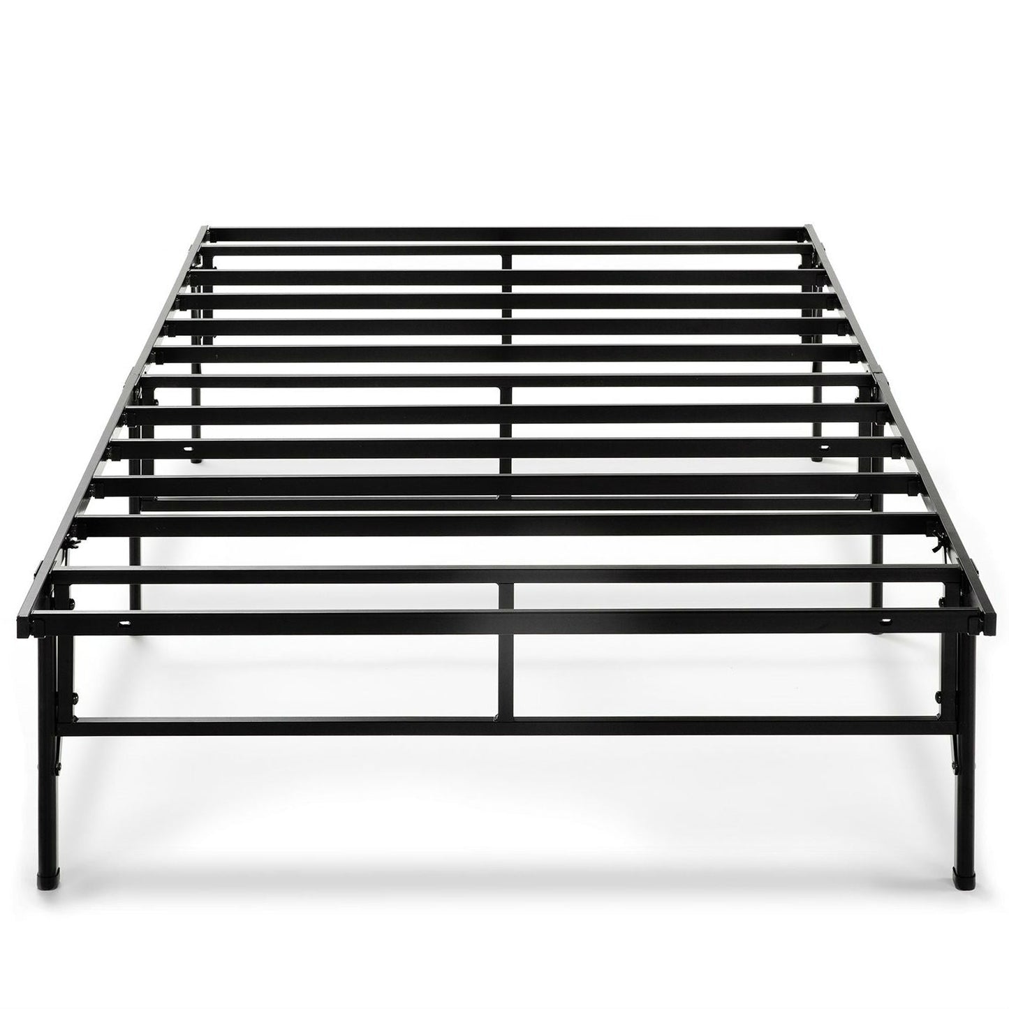 Base de cama de plataforma metálica resistente Twin XL en negro