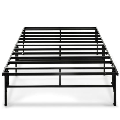 Base de cama de plataforma metálica resistente Twin XL en negro