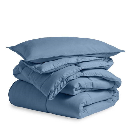 Queen Size All Season Super Soft Down Alternative Comforter Set Blue - Tampa Home & Garden Store
