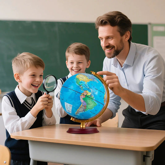 8 Inch Illuminated Globe Night Light with Stand