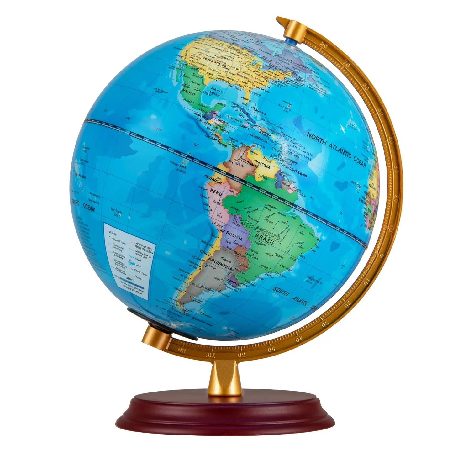 8 Inch Illuminated Globe Night Light with Stand