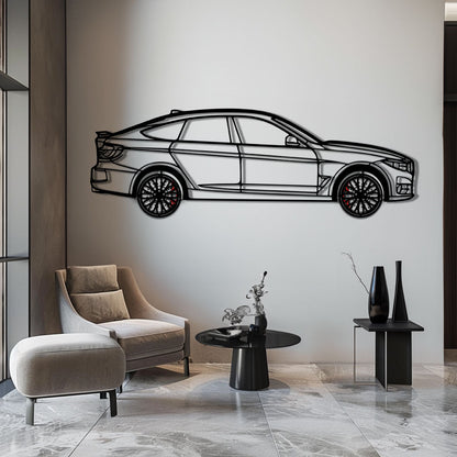 BMW 330 GT F34 Metal Car Wall Art with Rotating Wheels - Gran Turismo Silhouette Decor - Interactive Automotive Wall Art - KAFMEKA103 - Tampa Home & Garden Store