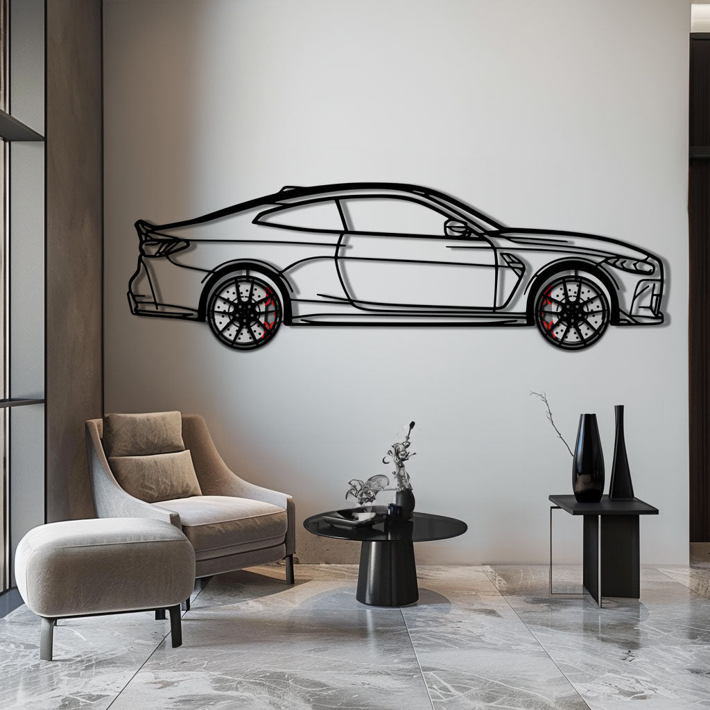 BMW M4 CSL Metal Car Wall Art with Rotating Wheels - Limited Edition G82 Silhouette - Interactive Automotive Wall Art - KAFMEKA108 - Tampa Home & Garden Store