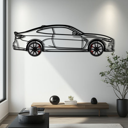 BMW M4 CSL Metal Car Wall Art with Rotating Wheels - Limited Edition G82 Silhouette - Interactive Automotive Wall Art - KAFMEKA108 - Tampa Home & Garden Store