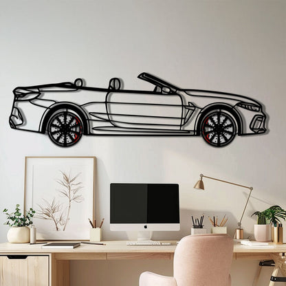 BMW M8 Competition Metal Car Wall Art with Rotating Wheels - M Power Luxury Silhouette - Interactive Automotive Wall Art - KAFMEKA109 - Tampa Home & Garden Store