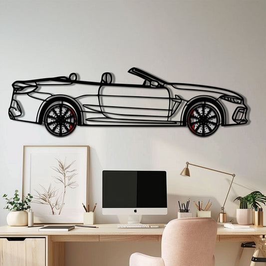 BMW M8 Competition Metal Car Wall Art with Rotating Wheels - M Power Luxury Silhouette - Interactive Automotive Wall Art - KAFMEKA109 - Tampa Home & Garden Store