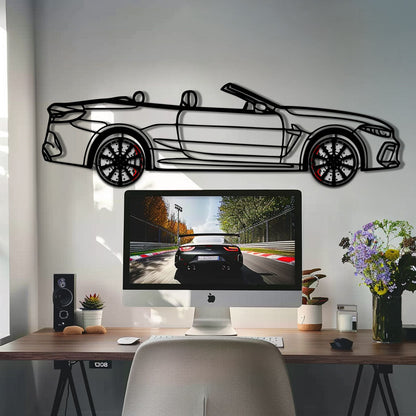 BMW M8 Competition Metal Car Wall Art with Rotating Wheels - M Power Luxury Silhouette - Interactive Automotive Wall Art - KAFMEKA109 - Tampa Home & Garden Store