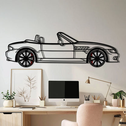 BMW Z3 Metal Car Wall Art with Rotating Wheels - Classic Roadster Silhouette Decor - Interactive Automotive Wall Art - KAFMEKA112 - Tampa Home & Garden Store
