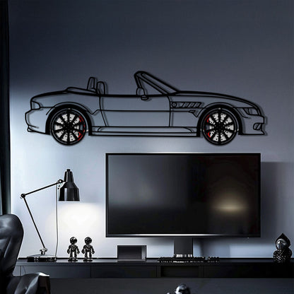 BMW Z3 Metal Car Wall Art with Rotating Wheels - Classic Roadster Silhouette Decor - Interactive Automotive Wall Art - KAFMEKA112 - Tampa Home & Garden Store