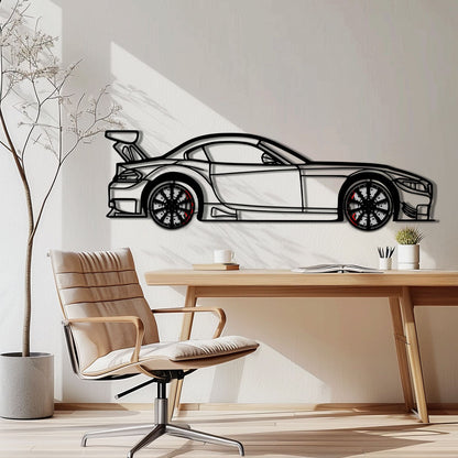 BMW Z4 E89 Metal Car Wall Art with Rotating Wheels - Modern Roadster Silhouette Decor - Interactive Automotive Wall Art - KAFMEKA113 - Tampa Home & Garden Store