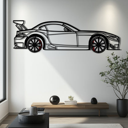 BMW Z4 E89 Metal Car Wall Art with Rotating Wheels - Modern Roadster Silhouette Decor - Interactive Automotive Wall Art - KAFMEKA113 - Tampa Home & Garden Store