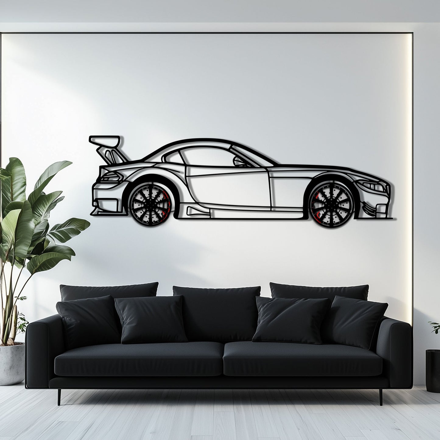 BMW Z4 E89 Metal Car Wall Art with Rotating Wheels - Modern Roadster Silhouette Decor - Interactive Automotive Wall Art - KAFMEKA113 - Tampa Home & Garden Store