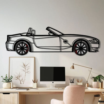 BMW Z4 M Roadster Metal Car Wall Art with Rotating Wheels - M Power Silhouette Decor - Interactive Automotive Wall Art - KAFMEKA114 - Tampa Home & Garden Store
