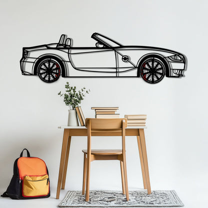BMW Z4 M Roadster Metal Car Wall Art with Rotating Wheels - M Power Silhouette Decor - Interactive Automotive Wall Art - KAFMEKA114 - Tampa Home & Garden Store