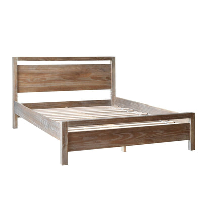 Cama Plataforma Matrimonial Rústica Tradicional de Pino Estilo Granja