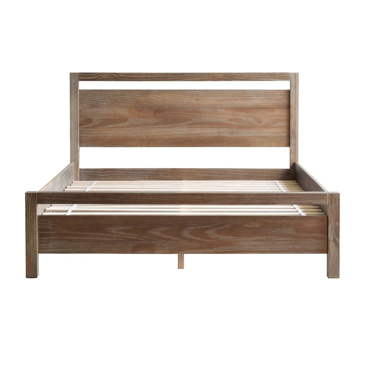 Cama Plataforma Matrimonial Rústica Tradicional de Pino Estilo Granja
